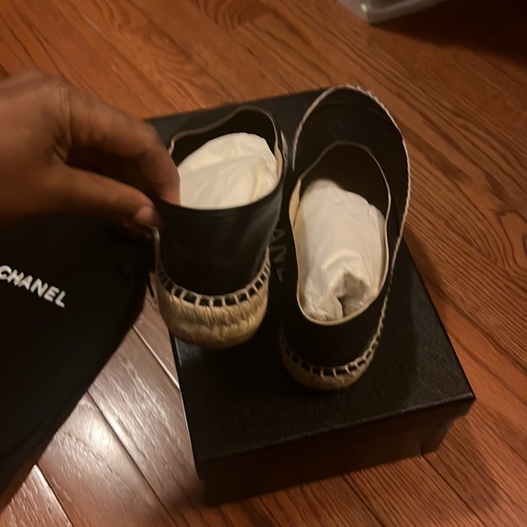 Black Chanel Espadrilles (size 8) - Picture 2 of 6